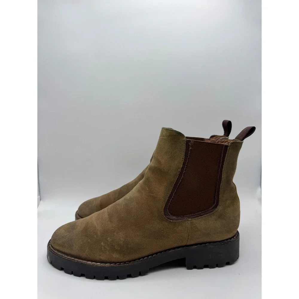 Thursday Boot Co Legend Chelsea Boots Olive Suede‎ Lug Sole Mens 9.5 US